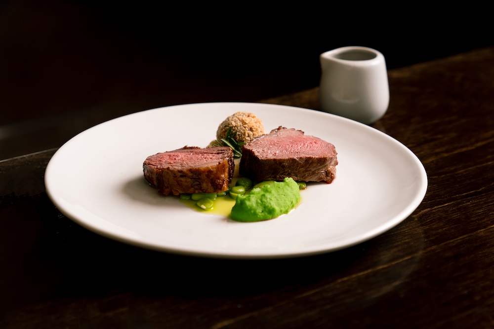 a plate of food on a table